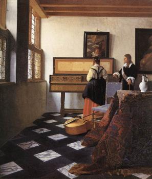 Jan Vermeer : A Lady at the Virginals with a Gentleman